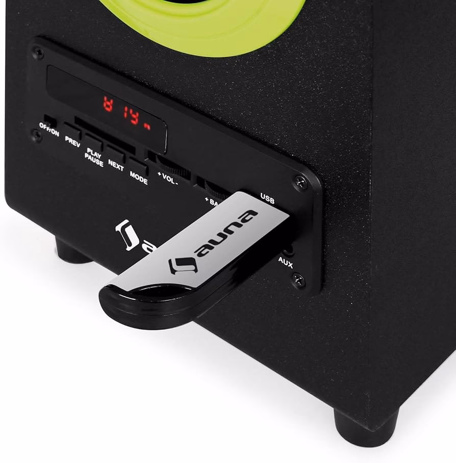 How do I connect my USB to my portable speakers?