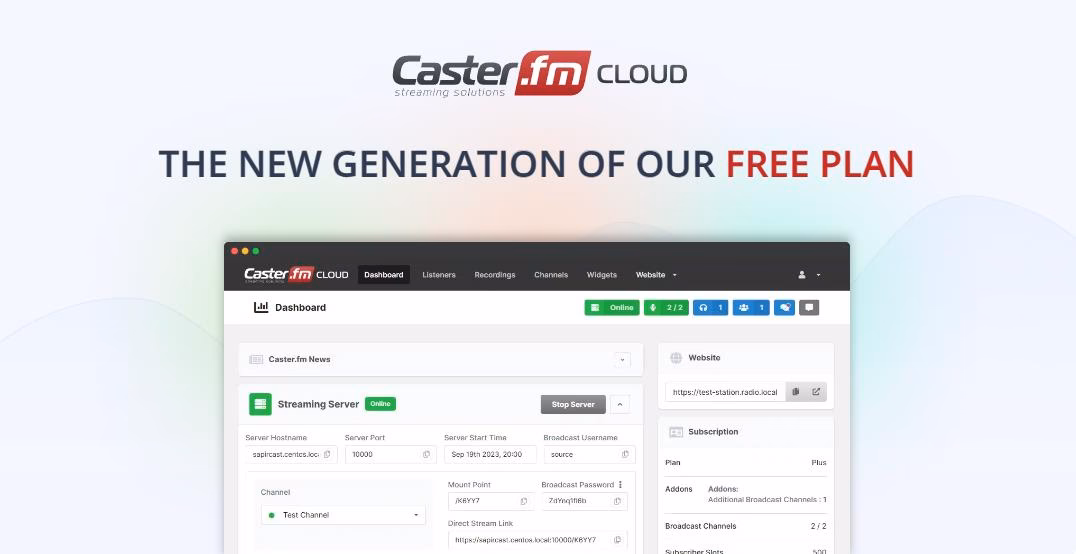 ¿Cómo transmitir en Caster FM?