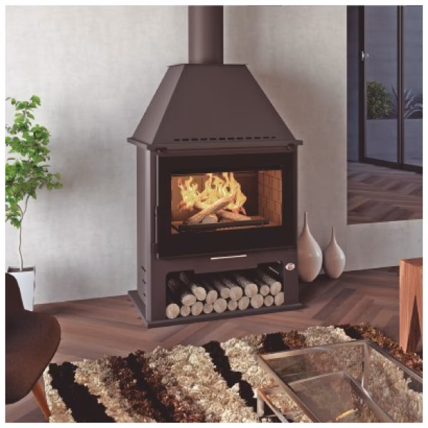 ¿Cuántos grados alcanza una chimenea de leña?