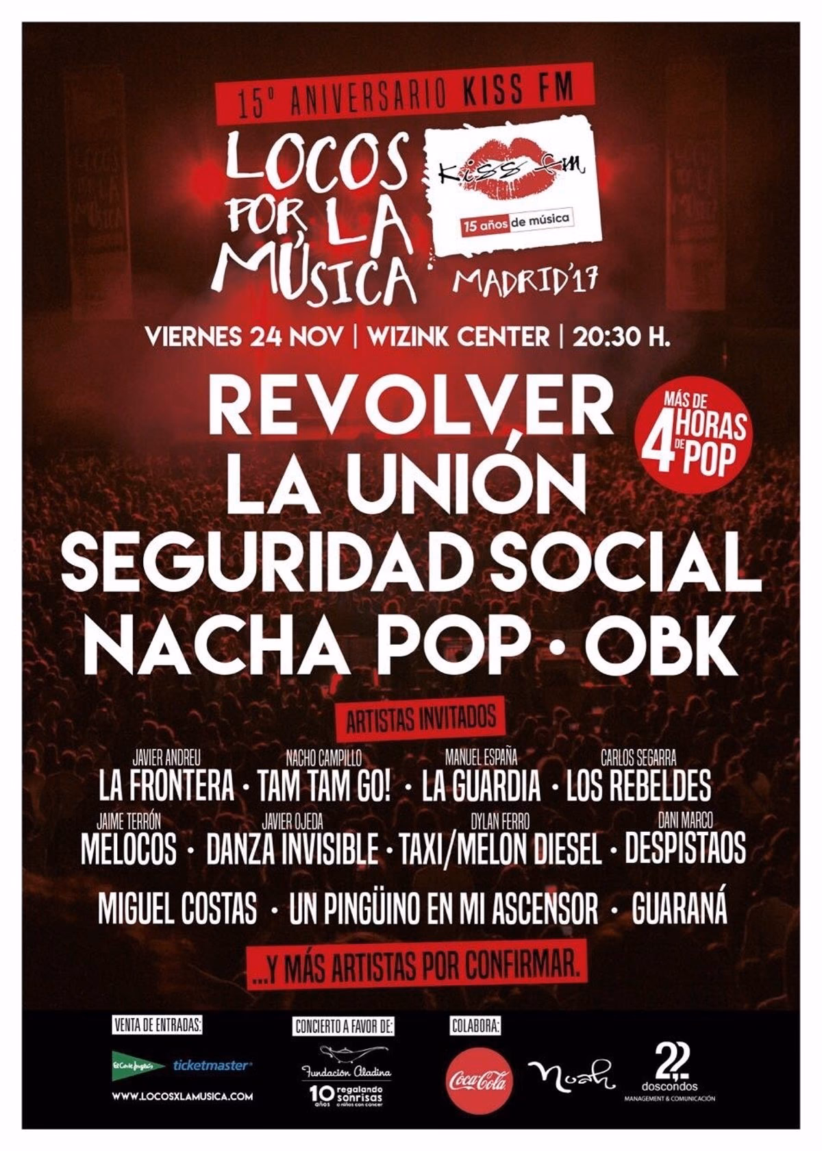 ¿Cuántas personas caben en el WiZink en un concierto?