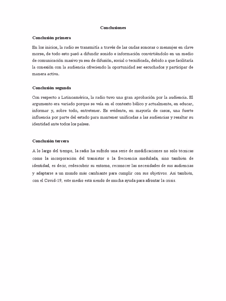 ¿Qué se pone en las conclusiones de un TFM?