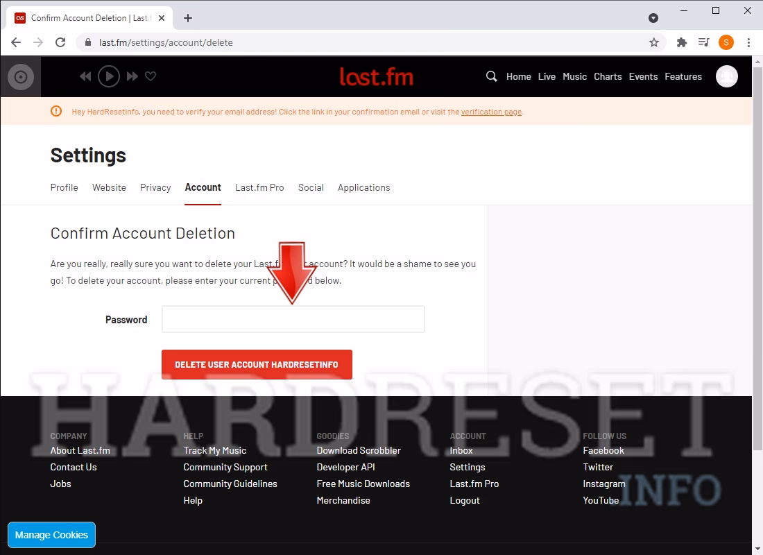 How do I permanently Delete my ask FM account?