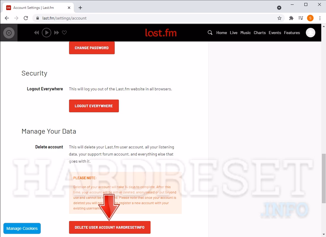 How do I Delete my Last.fm account?