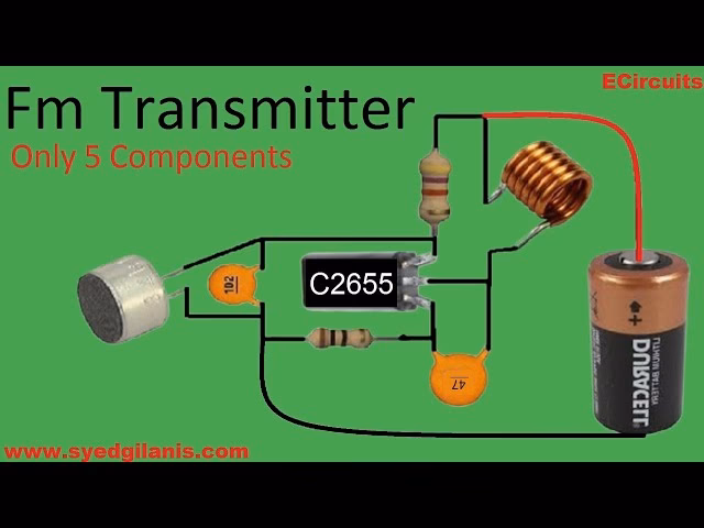 What are the components of a FM transmitter?