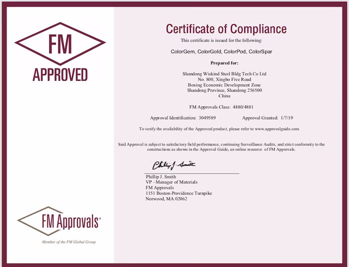 What is the FM Global standard?