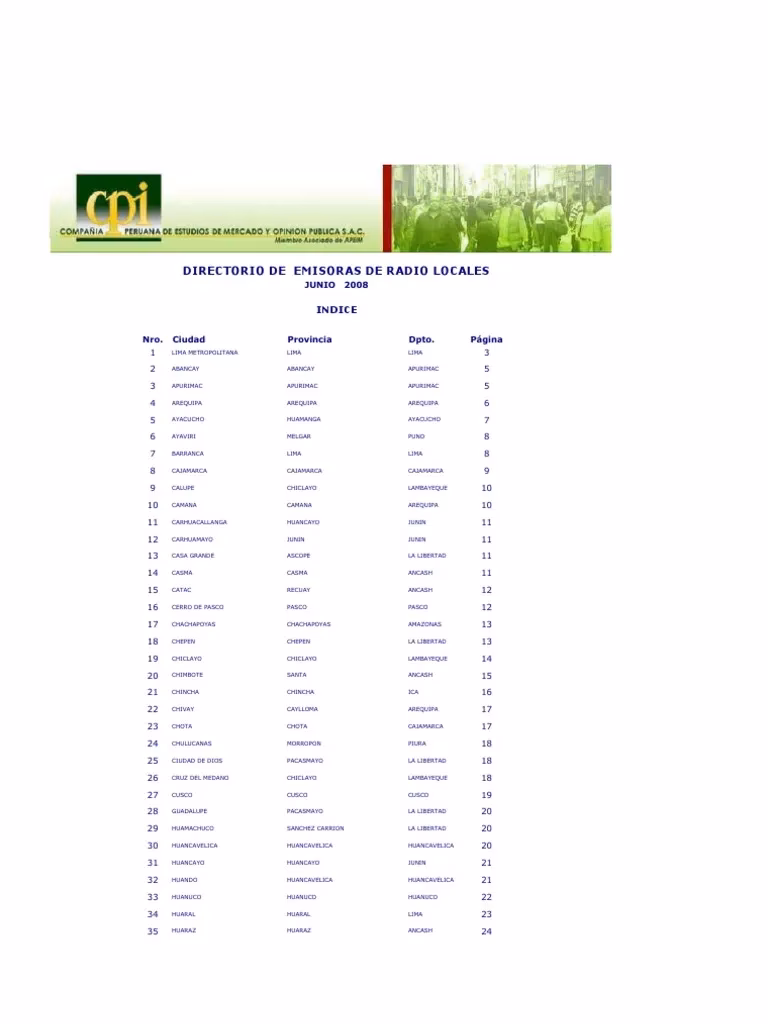 ¿Cuáles son las emisoras de FM en Arequipa?