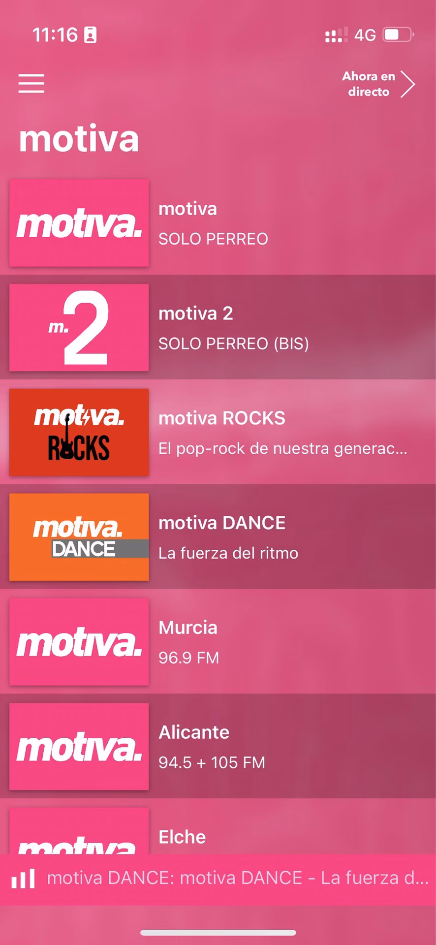 ¿Cuál es la frecuencia de Motiva FM en Valladolid?