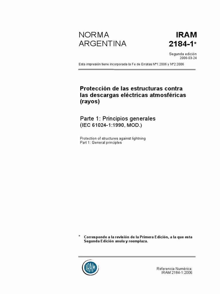 ¿Qué dice la norma IRAM 3501?