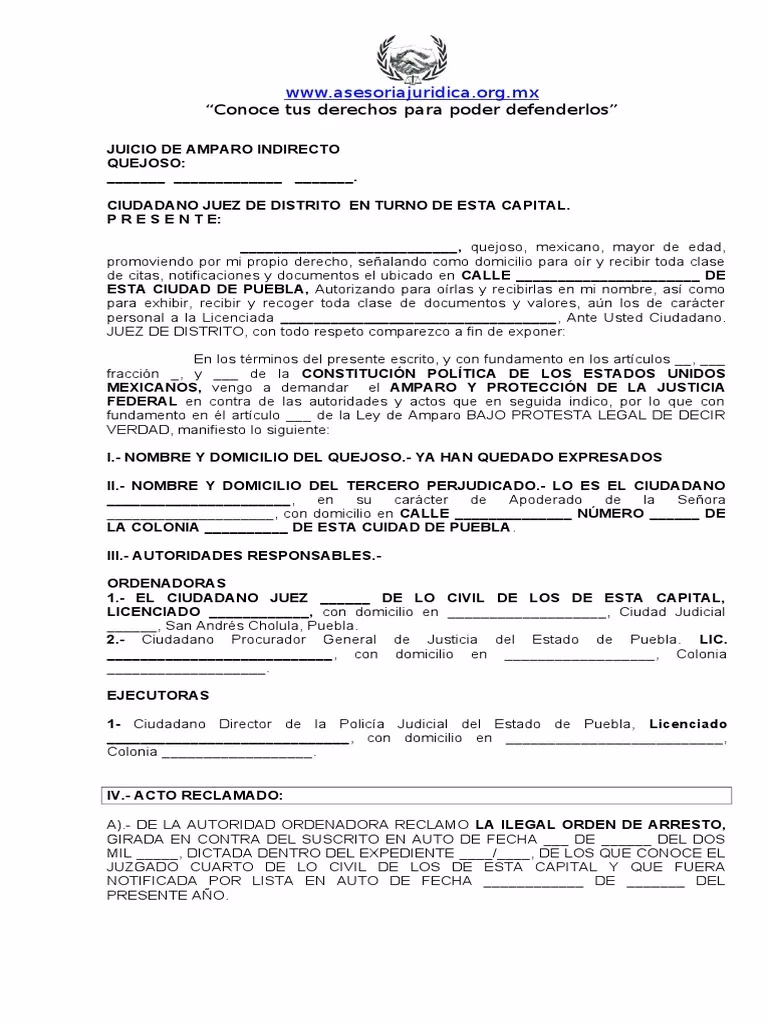 ¿Cómo hacer un recurso de queja en amparo?