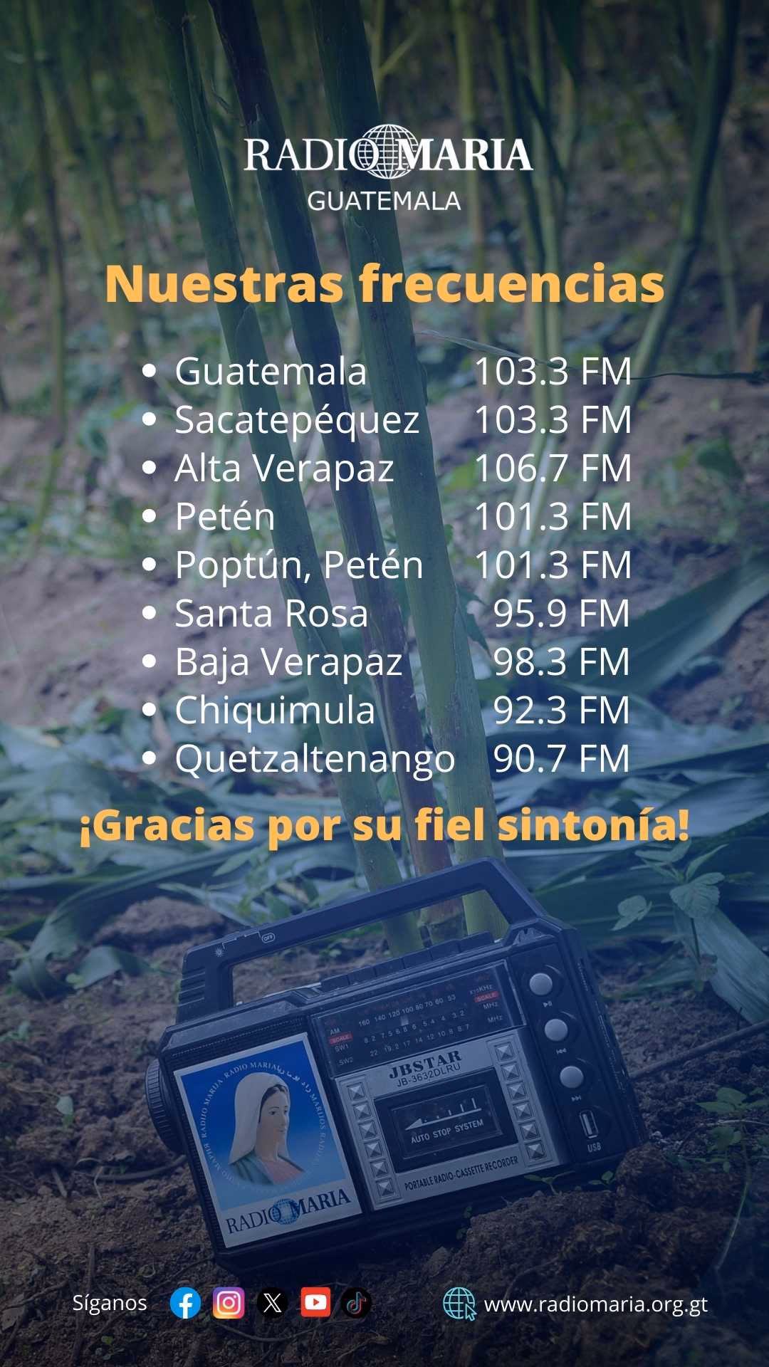 ¿Qué emisora de radio tiene María?