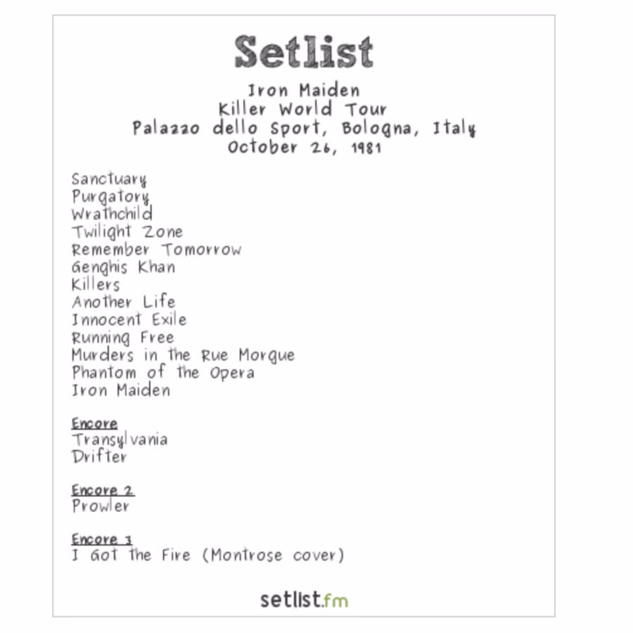 How long is Iron Maidens set?